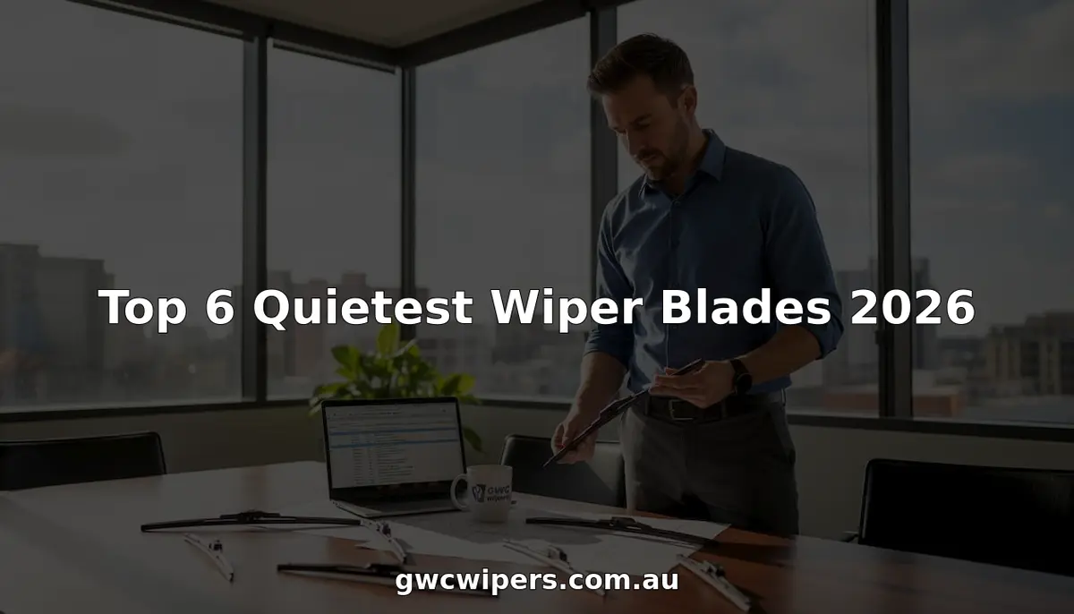 Product manager examining wiper blades in office