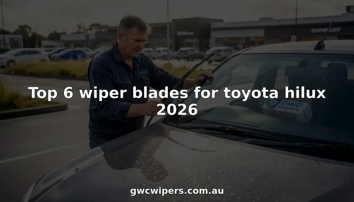 Toyota Hilux owner inspects new wiper blade