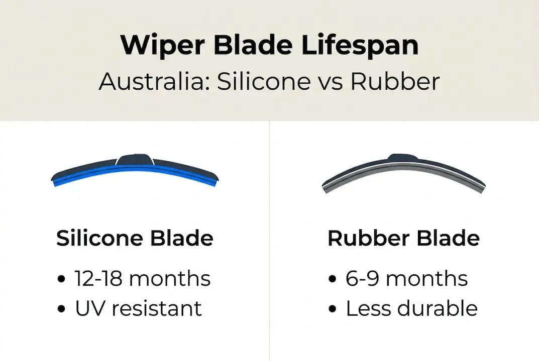 Infographic comparing wiper blade lifespan