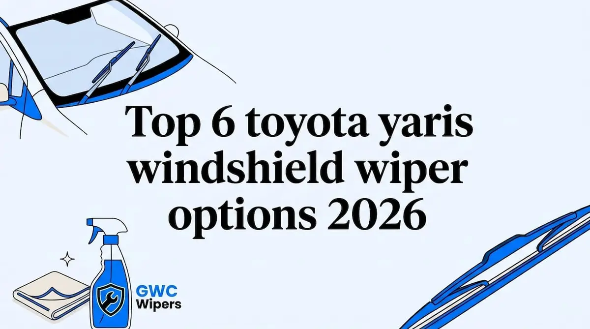 Toyota Yaris windshield and wiper blades frame title card illustration