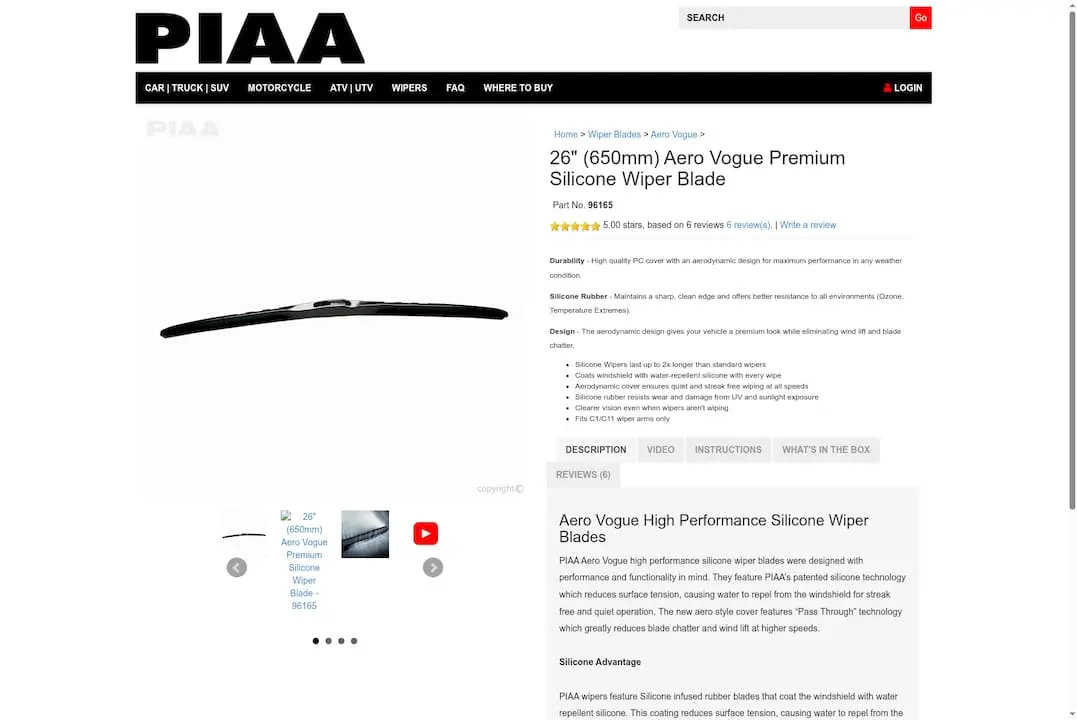 https://piaa.com/store/p/622-26-650mm-Aero-Vogue-Premium-Silicone-Wiper-Blade.aspx