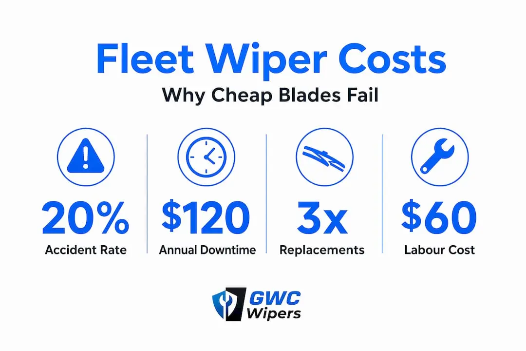 Infographic showing fleet wiper cost statistics