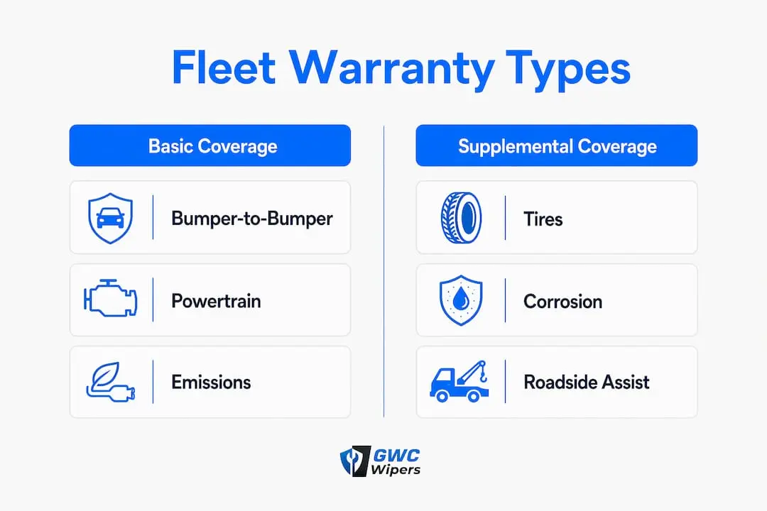 Infographic comparing types of fleet warranties