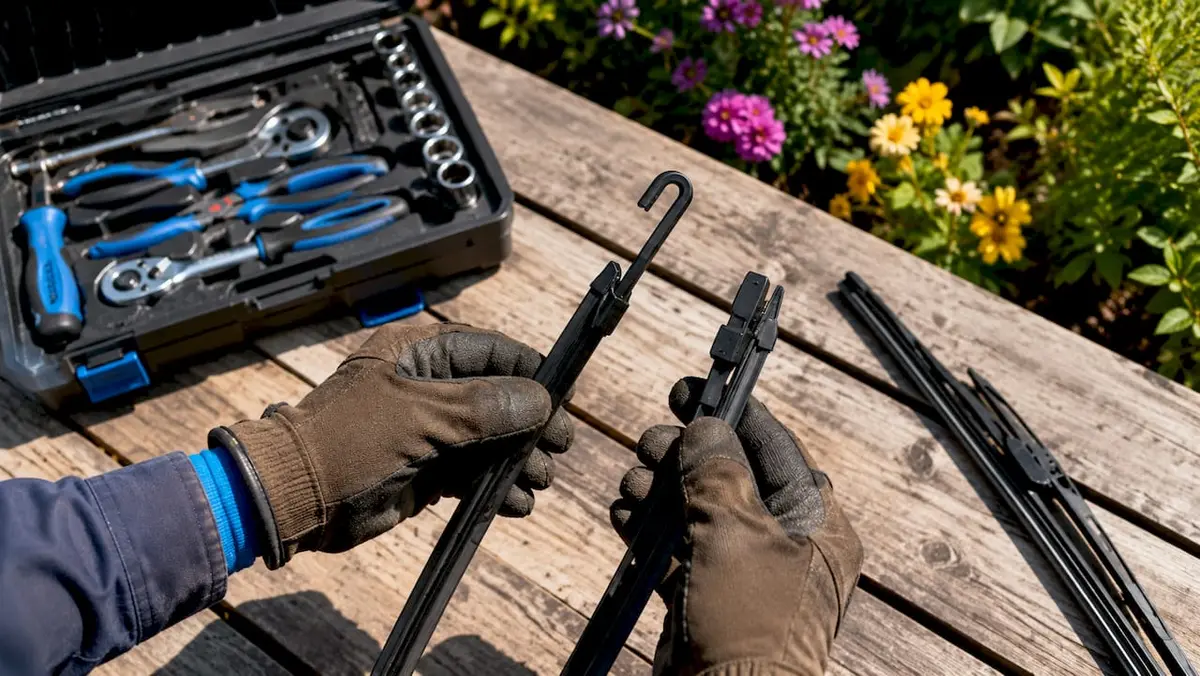 Hands showing SUV wiper blade connector types