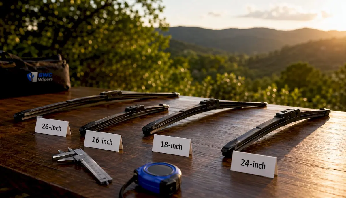 Selection of Mazda wiper blades by size