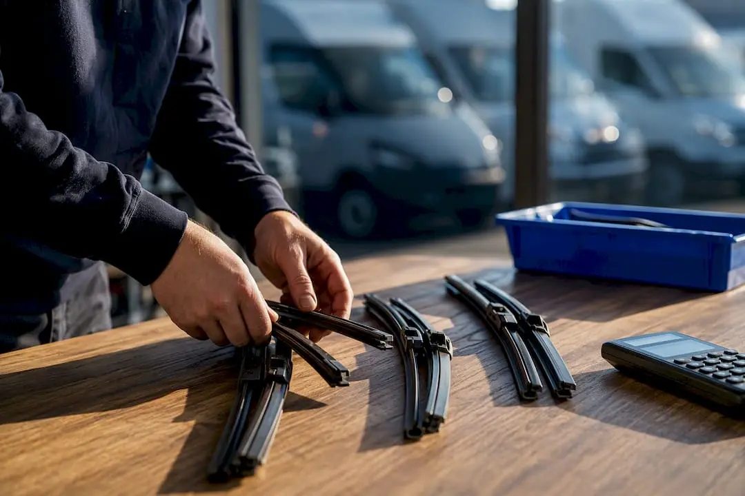 Fleet manager sorting wiper blade replacement groups