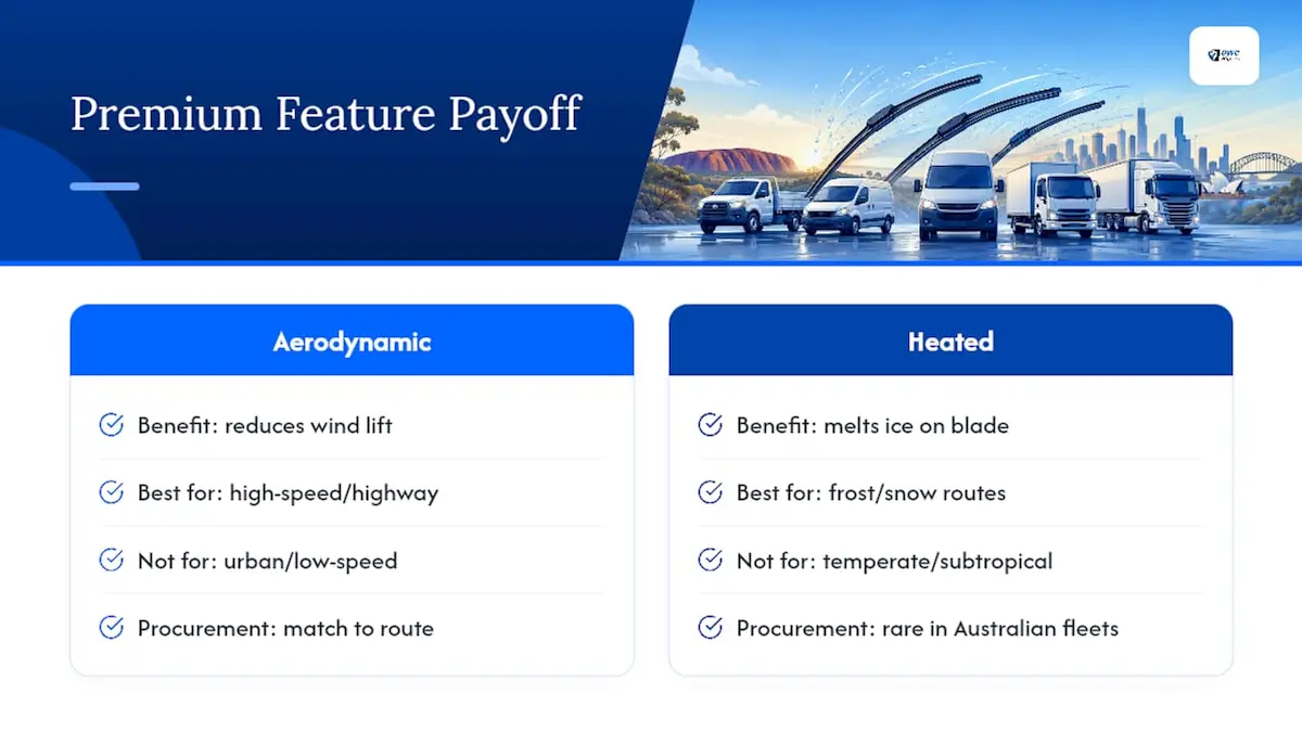 Do premium features like heated blades or aerodynamic designs pay off? — overview diagram