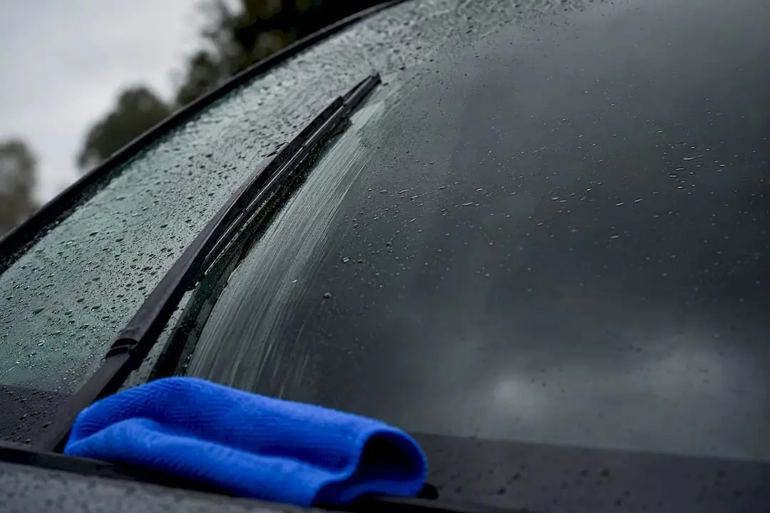 Wiper leaving streaks across wet windscreen