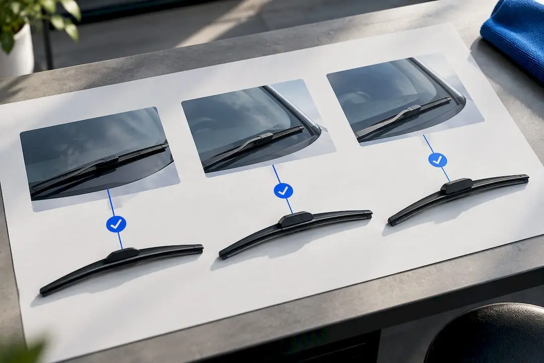 Illustration of vehicle-specific wiper matching