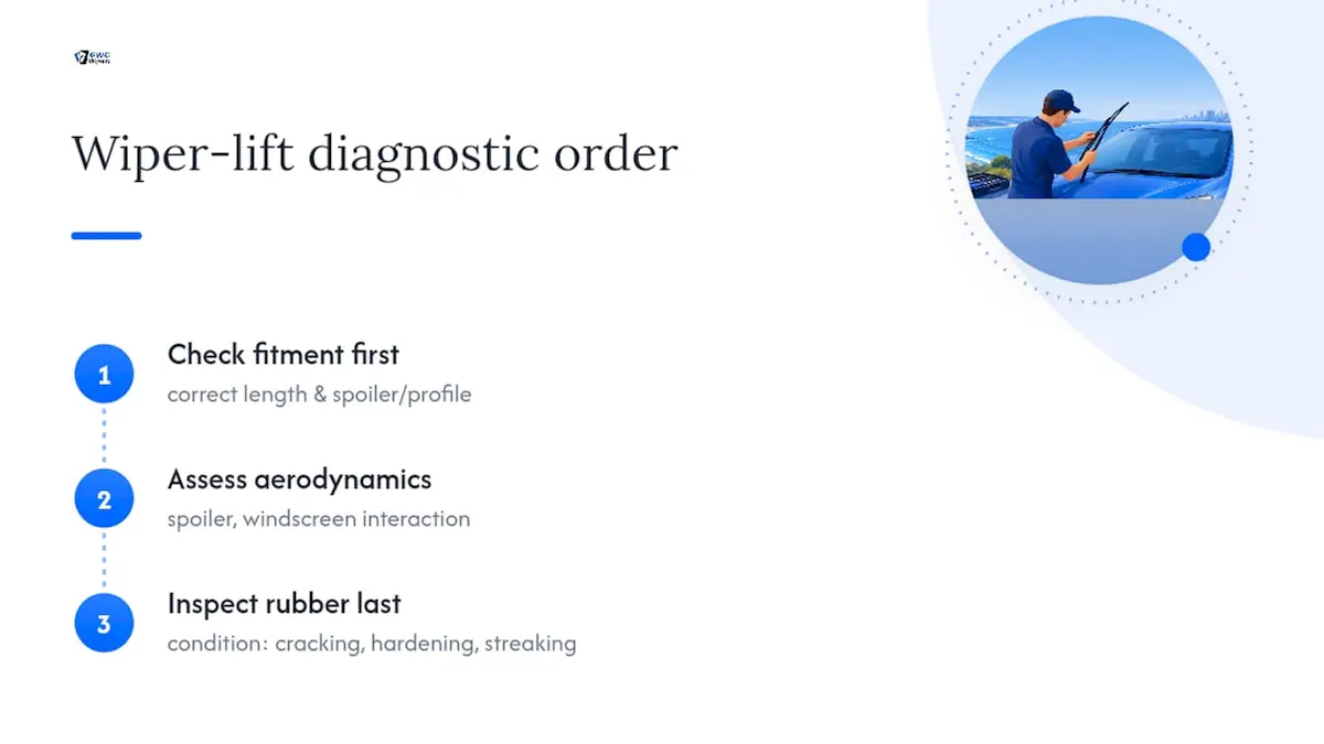 Wiper lift diagnostic order diagram