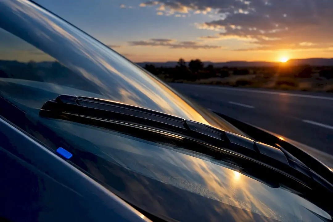 Wiper blade during highway wind test