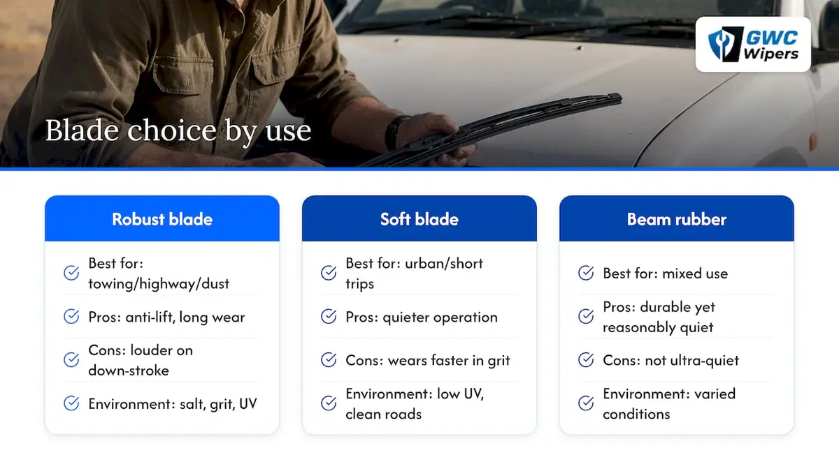 When durability should beat a quiet ride — overview diagram