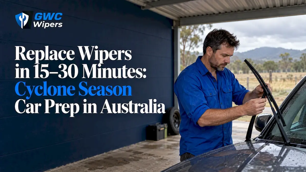 Car owner replacing a windscreen wiper blade