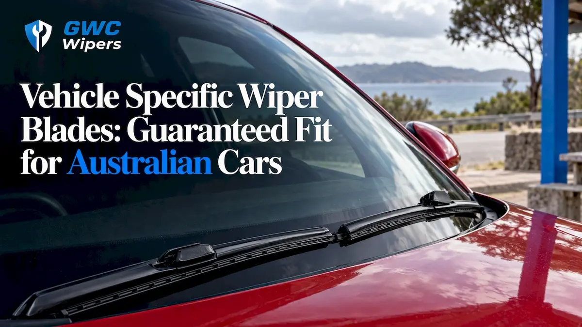 Vehicle-specific wipers fitted to a car windscreen