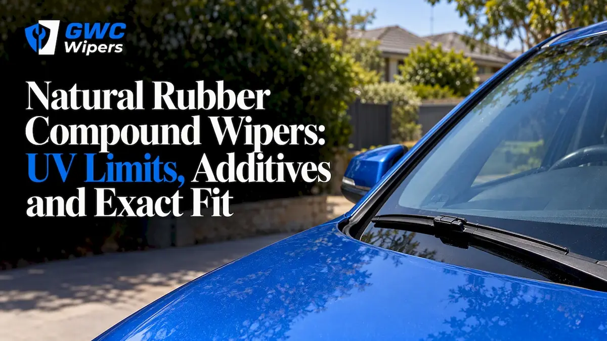 Wiper blade on a sunlit Australian car