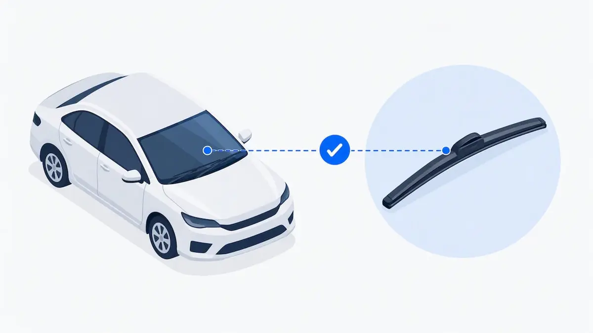 Vehicle matched to a correctly fitting wiper