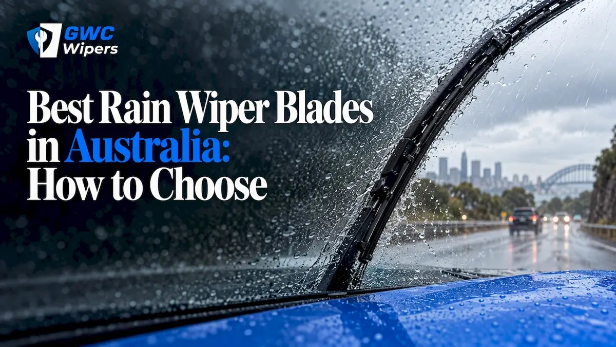 Wiper clearing rain from a windscreen