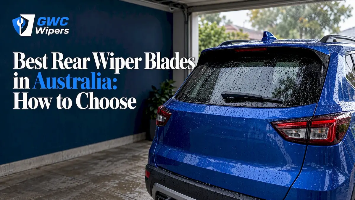Cobalt SUV rear wiper on wet glass